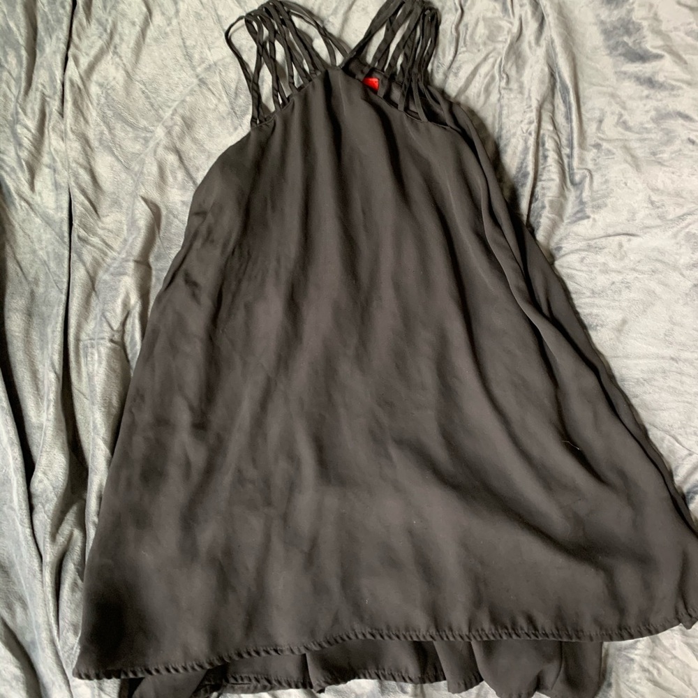 Black Swing Dress with Cage Detail